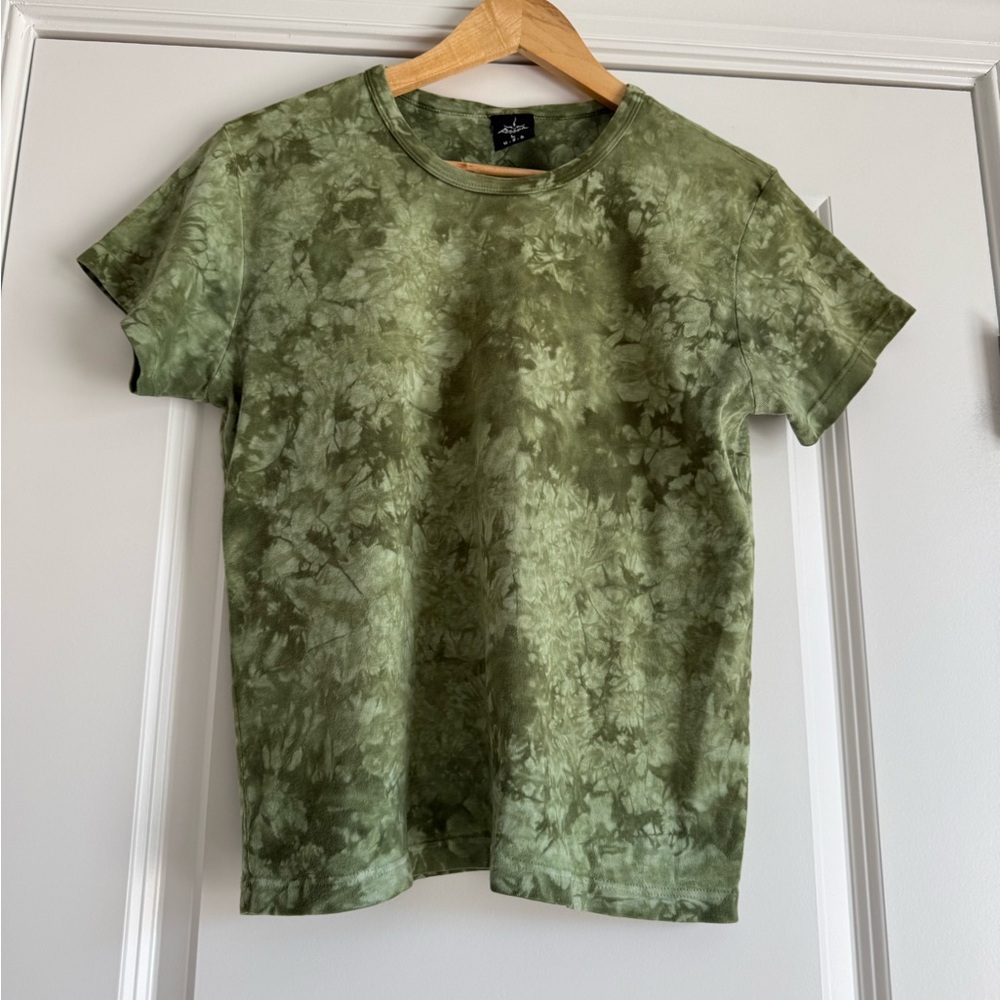 Prana Green Tie-Dye Short Sleeve Tee - Picture 3 of 4